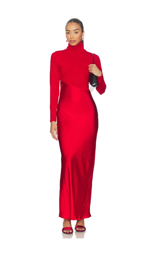 SWF Asymmetric Split Maxi Dress in Red. XL. Also in M