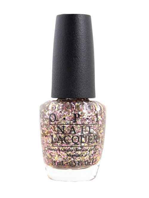 Opi NL M80 Gaining Mole-mentum Nail Polish Pink/Gold Glitter
