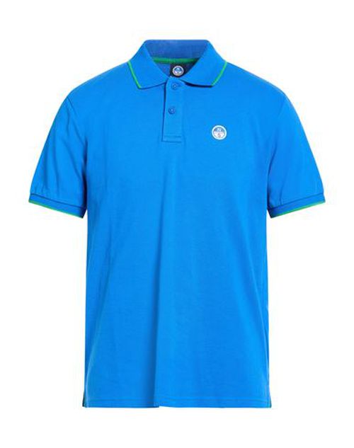 Man Polo shirt Bright blue Size M Cotton