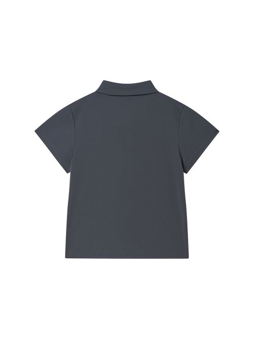 WING POLO SHIRT CHARCOAL