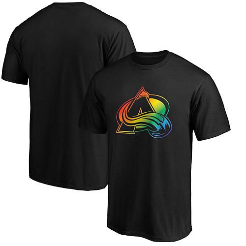 Men's Fanatics Black Colorado Avalanche Team Pride Logo T-Shirt - Size 5XL