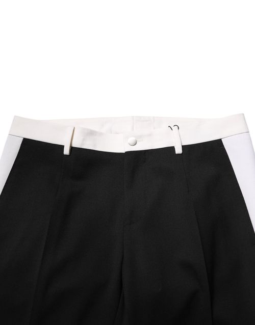 Wool-Blend Trousers — Black