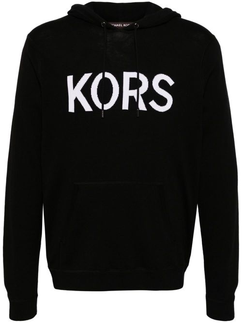 Intarsia-knit jumper - Black