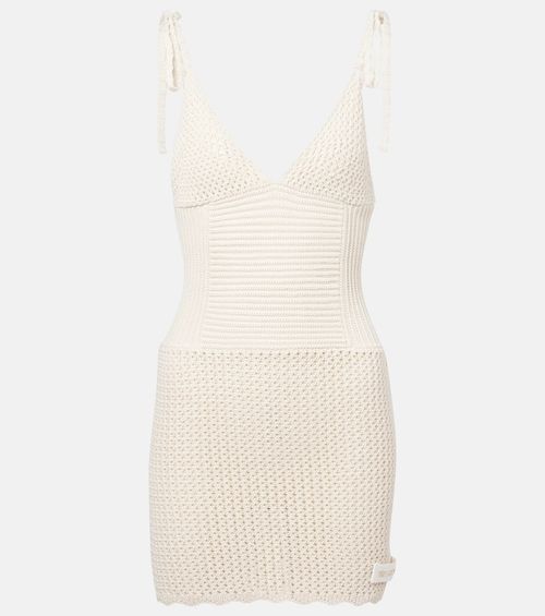 Knitted cotton minidress