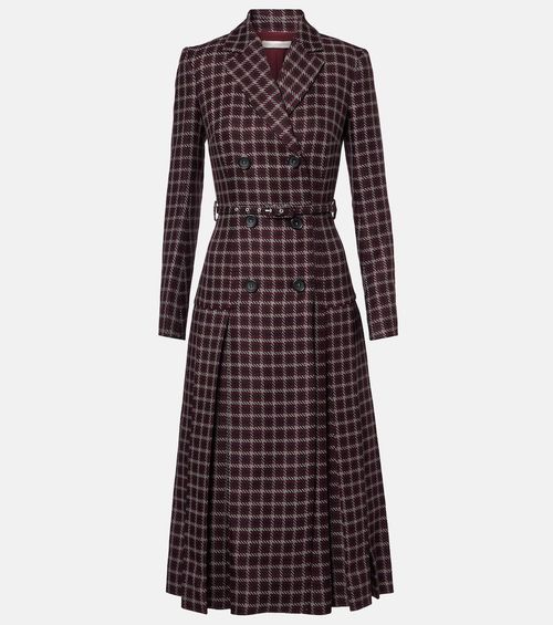 Chaney houndstooth wool-blend midi dress
