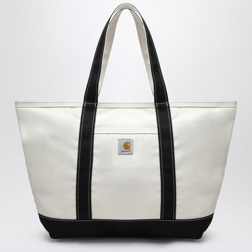 Canvas Beach Tote canvas in natural/black