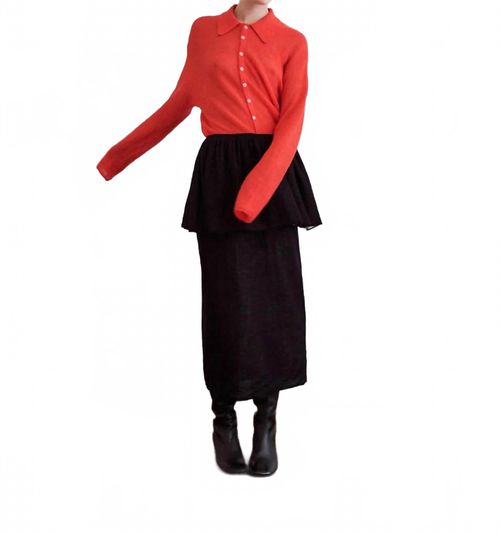 Bikou Polo Sweater In Chilli Pepper
