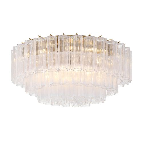 Aged Brass Flush Mount from the Addis Collection