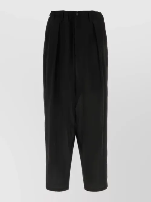 Yohji Yamamoto - crepe shorts elastic waistband pleated design