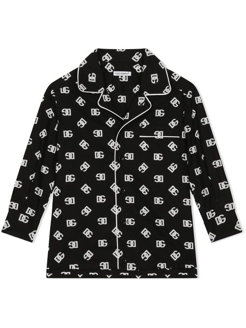 DG-logo pajama shirt - Black