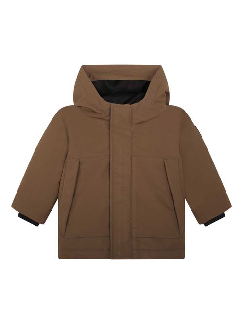 Concealed fastening coat - Brown