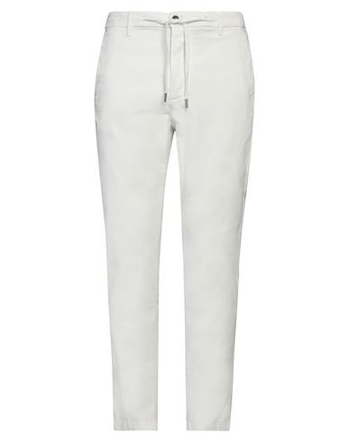 Man Pants Off white Size 40 Cotton, Elastane