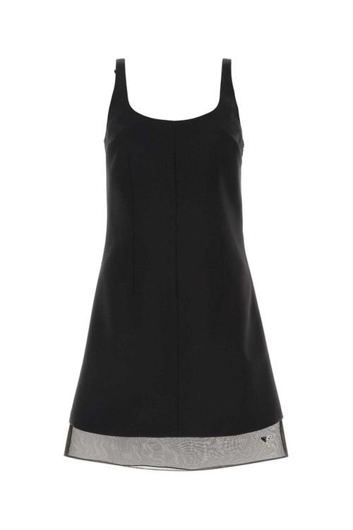 Enamel Triangle-logo Mini Dress