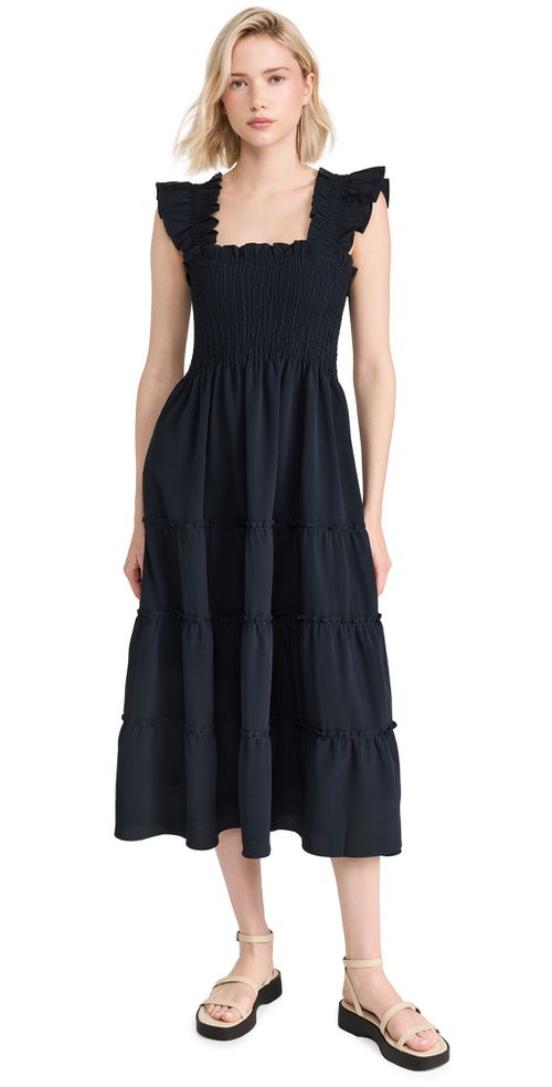 The Ellie Crepe Nap Dress Black
