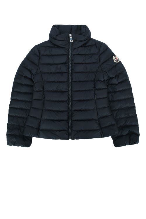 Kids Navy Blue Solid Jacket