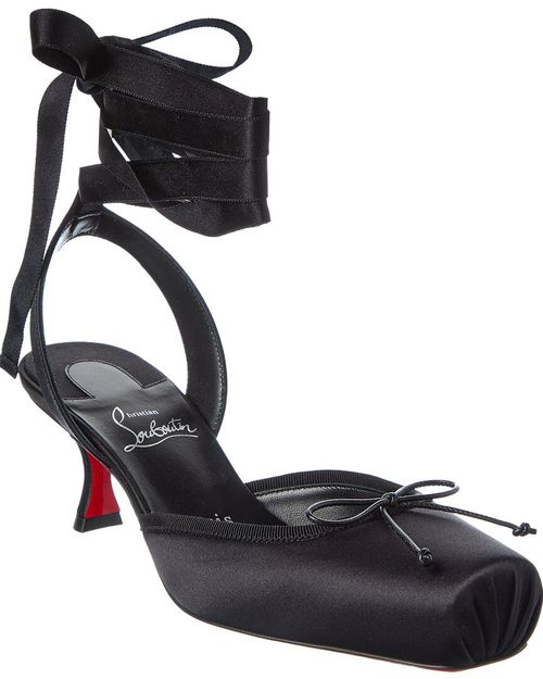 Cassia Lace-Up 55 Satin Slingback Pump