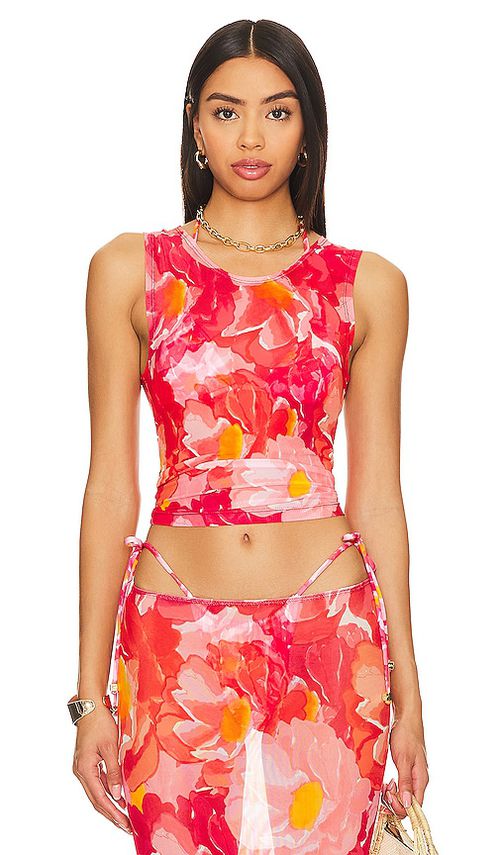 VDM Charlotte Tank in Red. - L also in XS, XL/1X