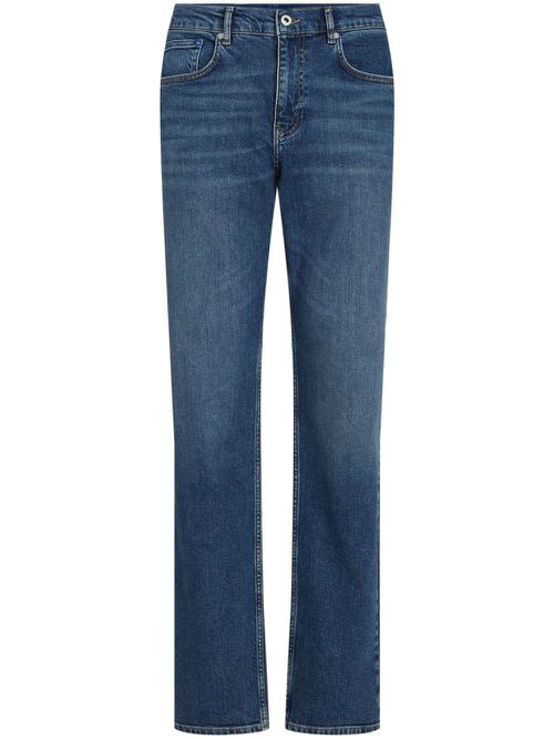 Logo-patch organic cotton jeans - Blue