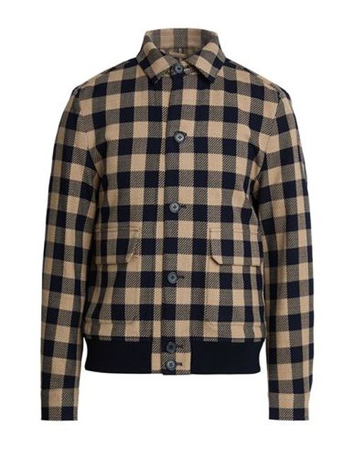Man Jacket Taupe Size M Virgin Wool, Cotton