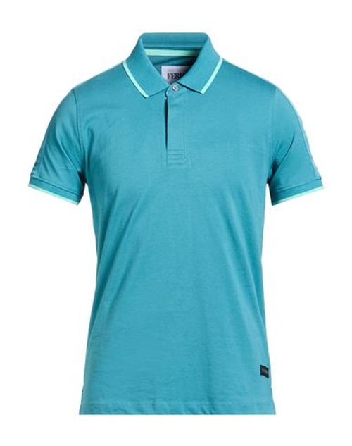Man Polo shirt Turquoise Size XXL Cotton