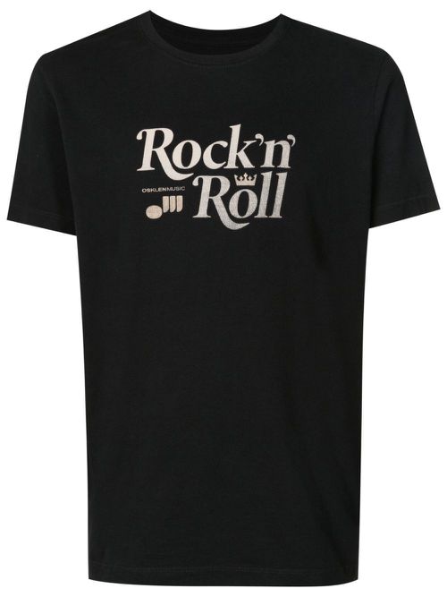 Slogan-print short-sleeve T-shirt - Black