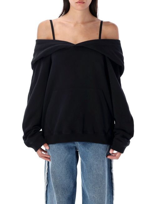 Off-shoulder Cotton Sweatshirt