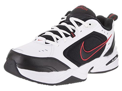 Nike Air Monarch IV Training Shoe (4E) - White/Black/Varsity Red