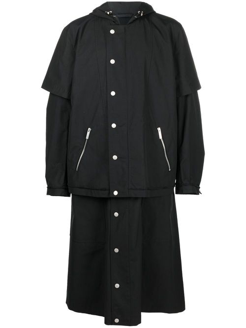 Single-breasted trench coat - Black