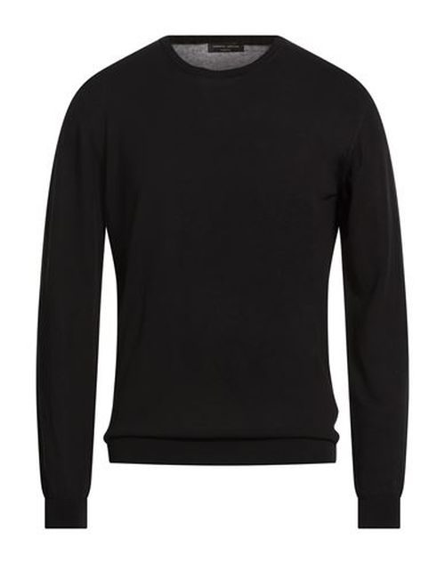 Man Sweater Black Size 36 Cotton