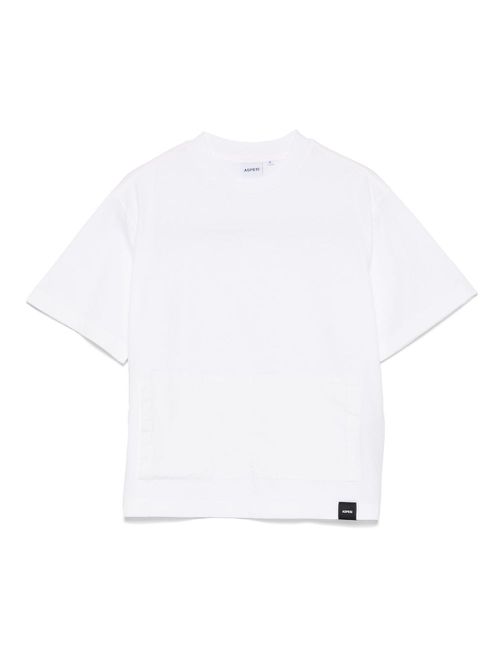 Aspesi Kids logo-tag T-shirt - White