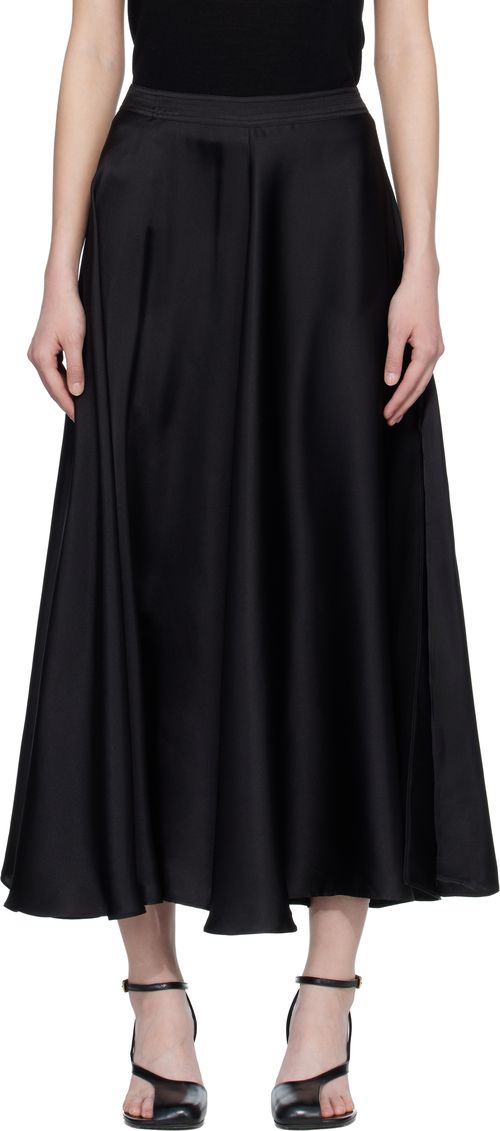 Black Christina Midi Skirt
