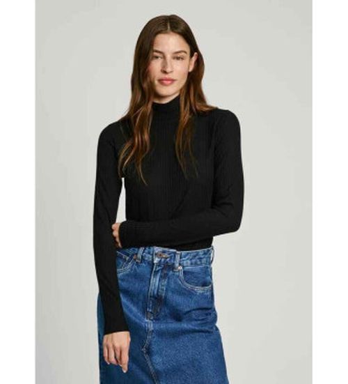 Pepe Jeans for woman. PL505978 T-shirt Flory black (M), Casual, Polyester, Long sleeve