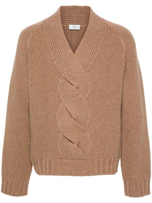 Twist detail sweater - Brown