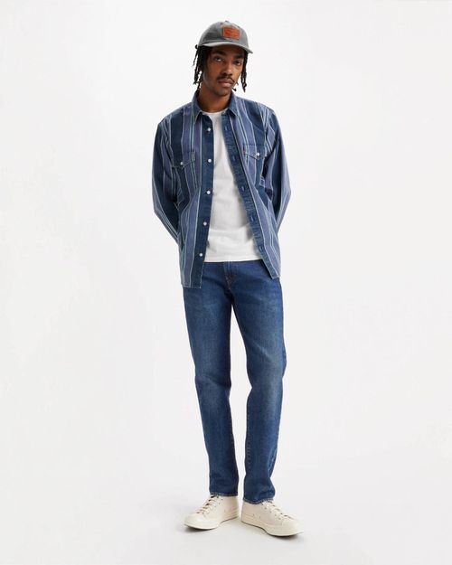 Men's 502 Jeans Blue Denim Taper Fit Authentic Soft Tapered RED1316