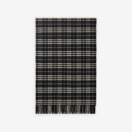 Check Wool Cashmere Blanket
