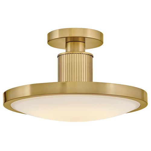 Lacquered Brass LED Semi-Flush Mount from the Kieran Collection