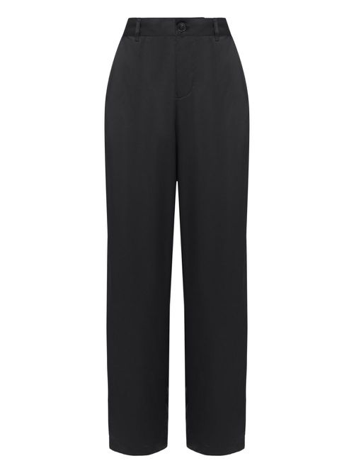 Sucralose silk tailored trousers - Black