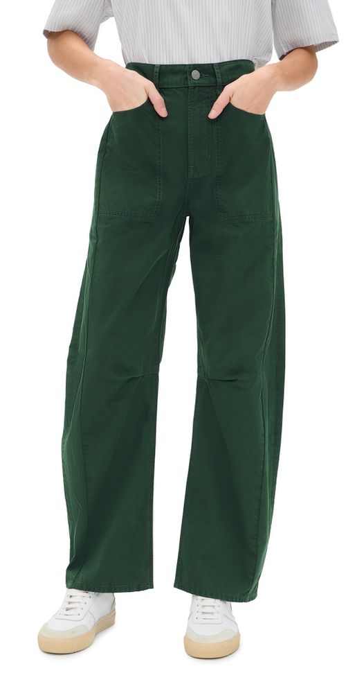 Sloan Barrel Leg Jeans Dark Hunter Green