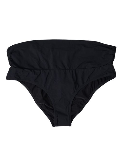 Nylon Stretch Bikini Bottom — Black