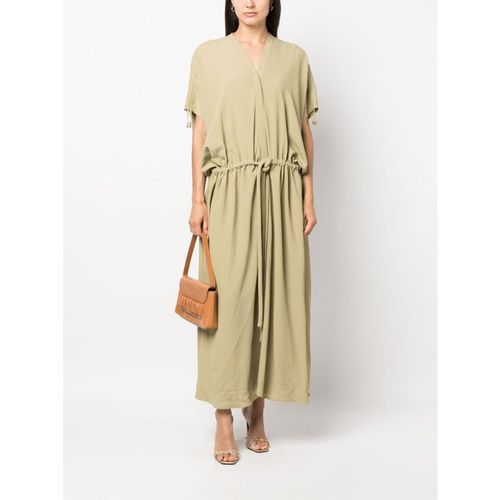 Véronique Leroy Silk Crepe Gather Dress