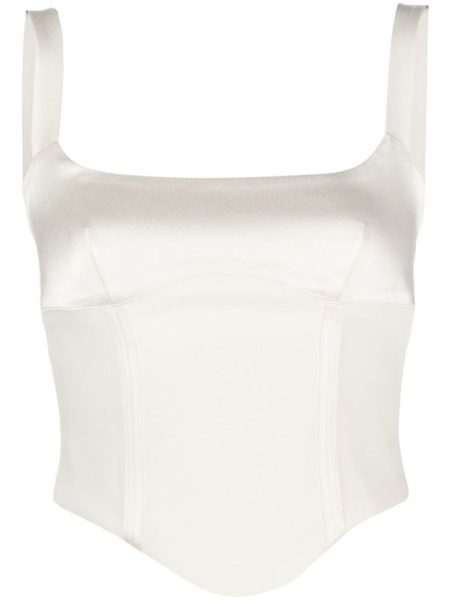 Crush corset-style tank top - Neutrals