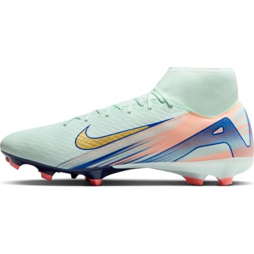 Nike Superfly 10 Academy Mercurial Dream Speed MG High-Top Soccer Cleats (FZ1380-300, Barely Green/Crimson Pulse/Metallic Gold Coin)
