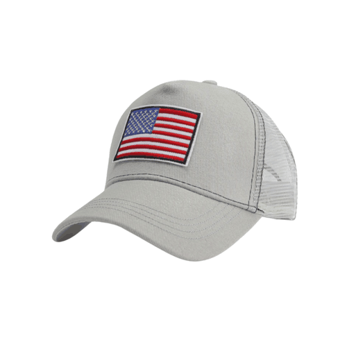 American Flag Trucker Hat with Adjustable Strap