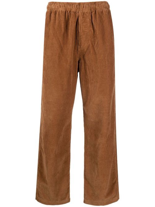Straight-leg corduroy trousers - Brown