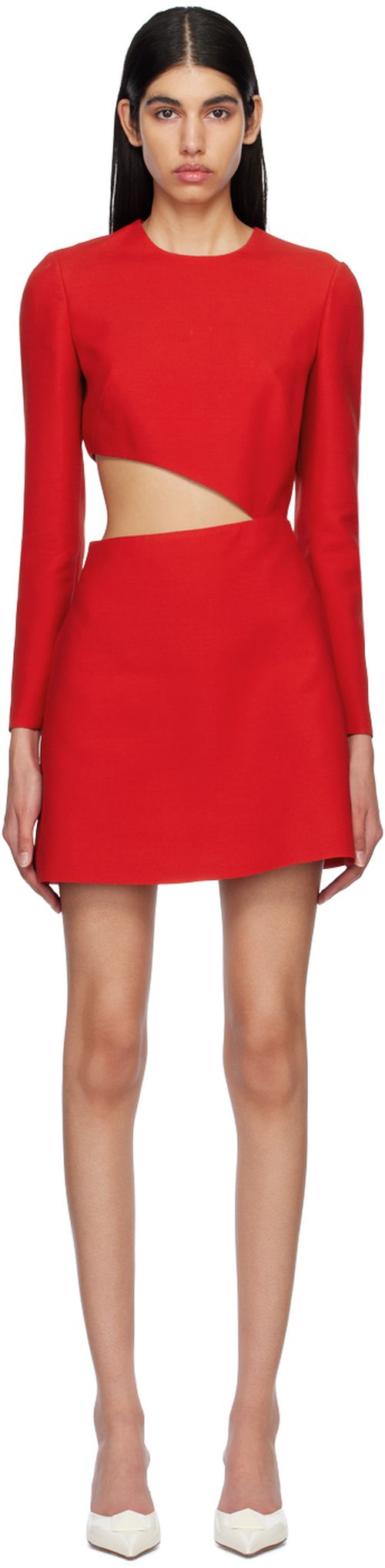 Red cutout mini dress
