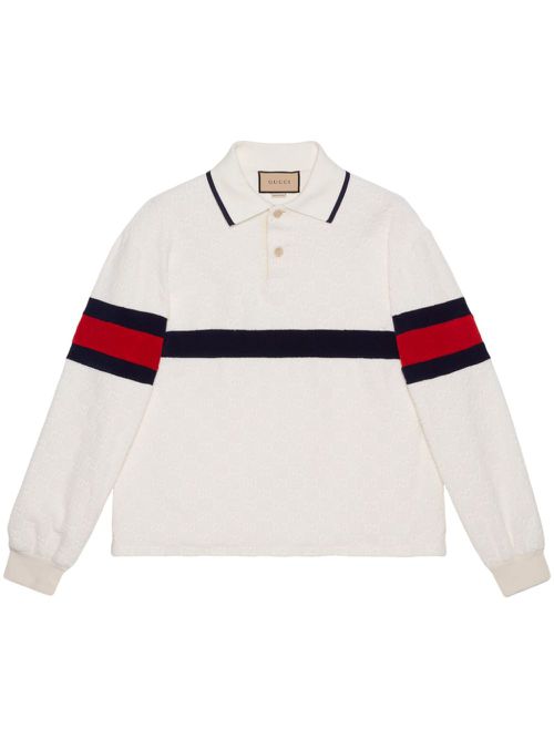 GG terry-cloth polo shirt - White