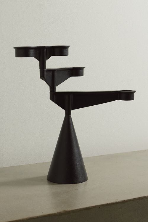Spin Mini Cast Iron Candelabra - Black