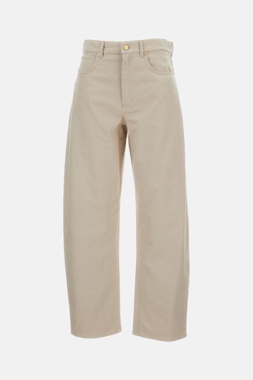 Beige Regular Fit Trousers