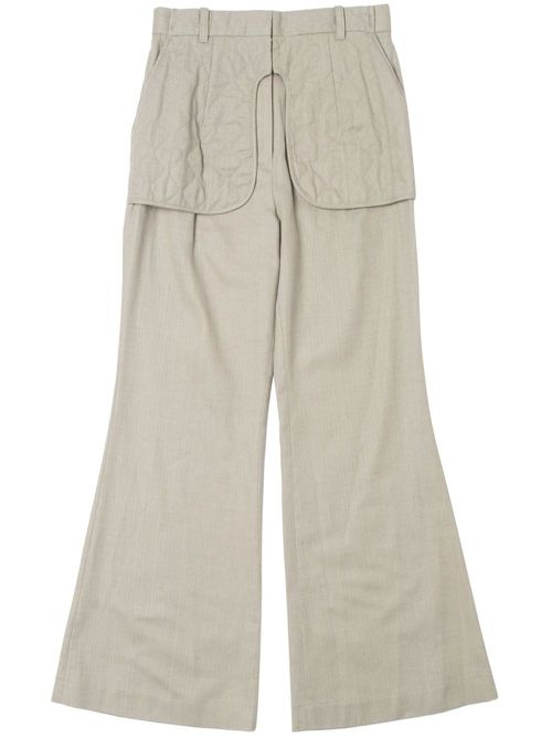 Wide-leg trousers - Green