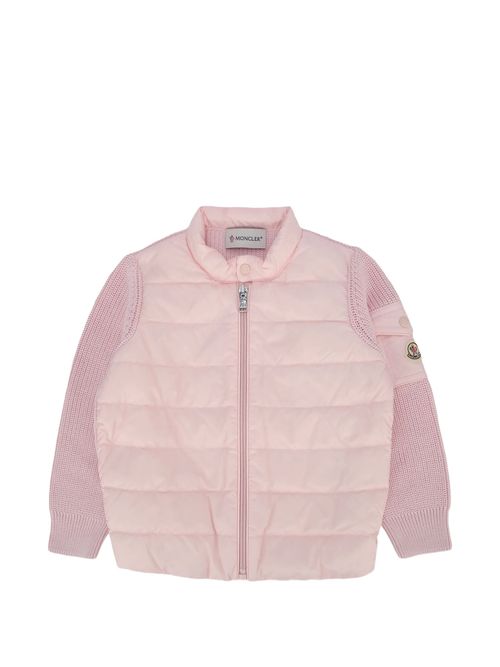 Mini Down-Filled Nylon Front Sweatshirt with Zip Closure